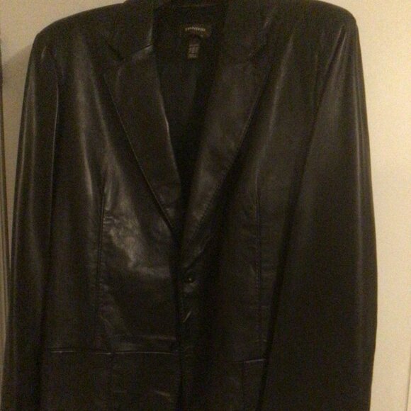 Men's Genuine Leather Sport's Jacket Black Lambskin Made in Canada XXL - Picture 2 of 12